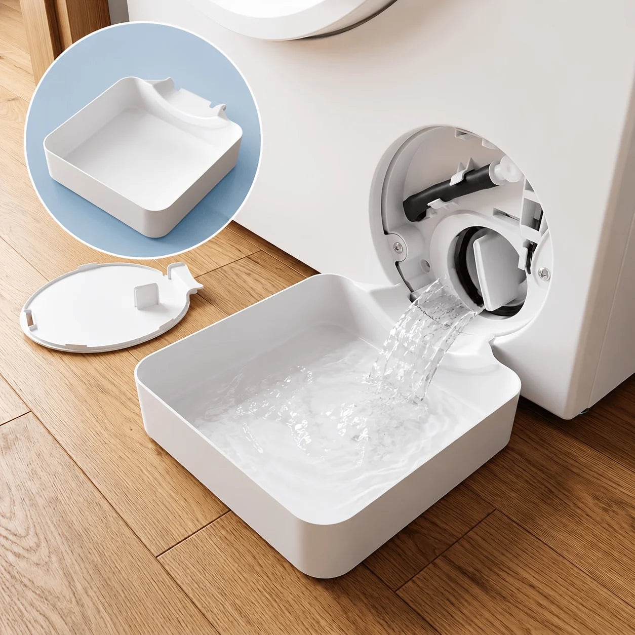 Washing Machine Drainage Tray for Lint Filter Cleaning