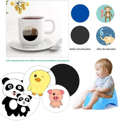 5Pcs Color Changing Toilet Sticker