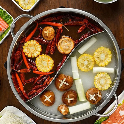 Stainless Steel Twin Divided Hot Pot