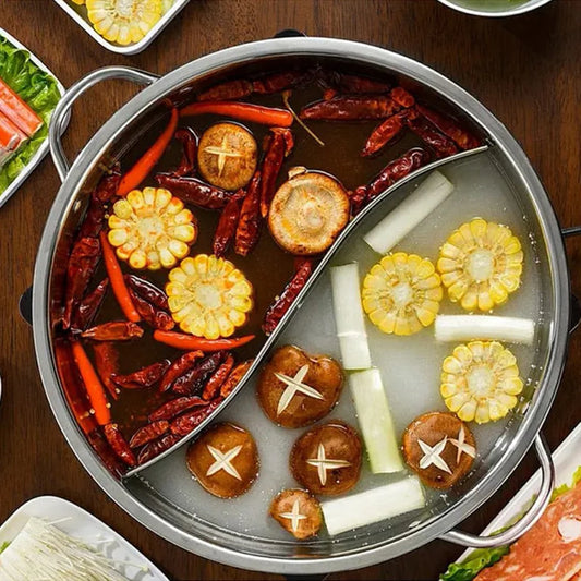 Stainless Steel Twin Divided Hot Pot