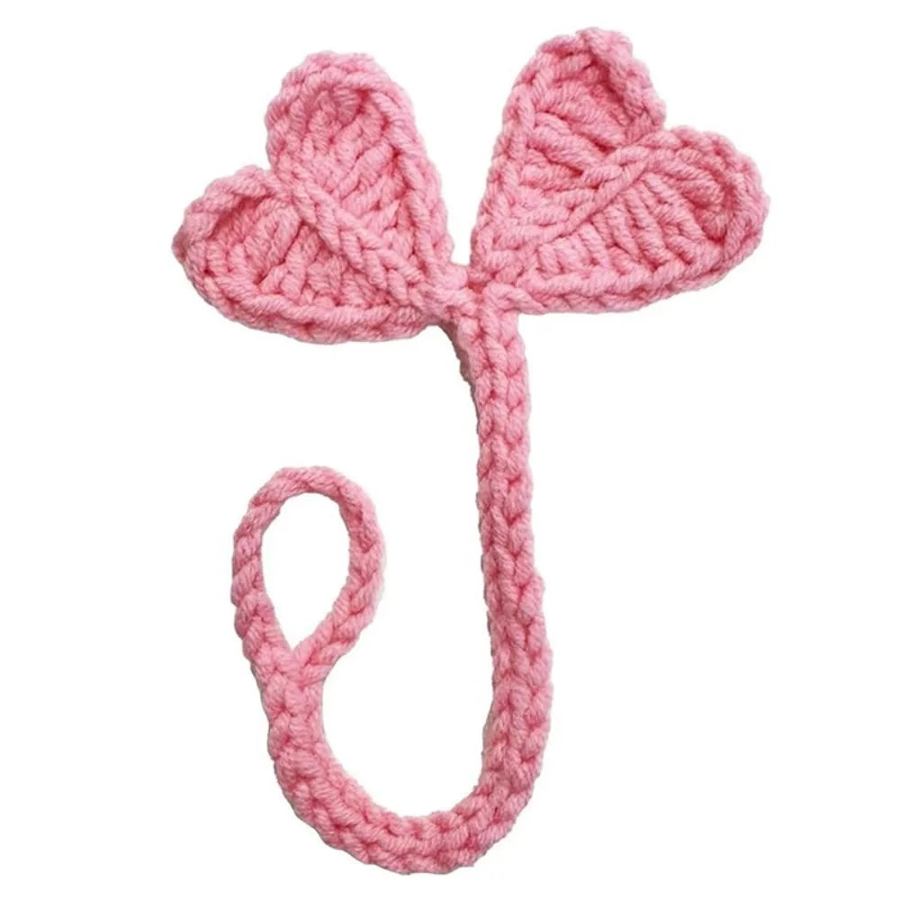Handmade Crochet Leaf Sprout Headphone Decor