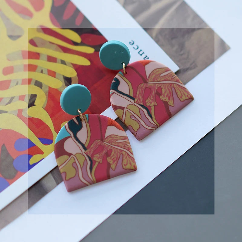 Art Floral Pattern Earrings