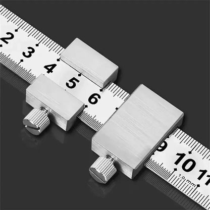 Precision Woodworking Positioning Ruler with Limit Block