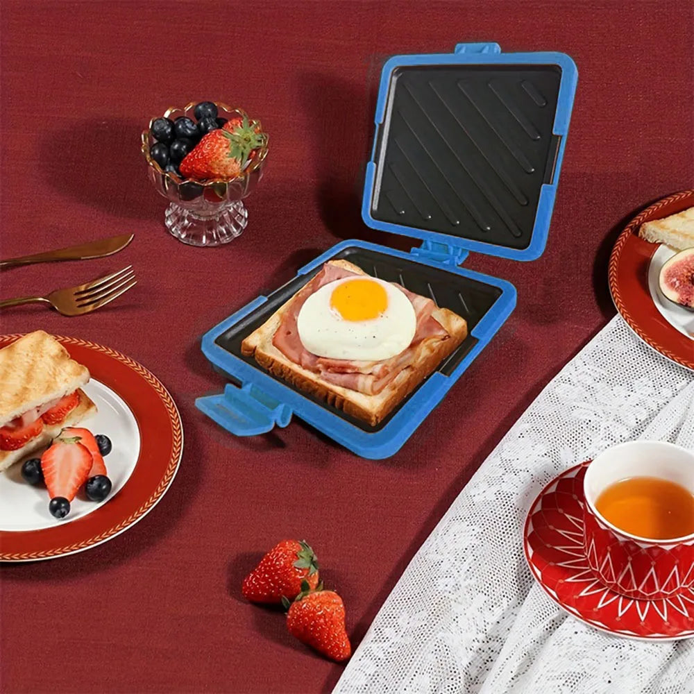 Practical Household Accessory – Silicone Microwave Sandwich Maker with Adjustable Silicone Straps – silicone, pp