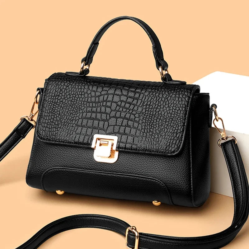 Large Capacity Leather Crossbody Handbag for Women