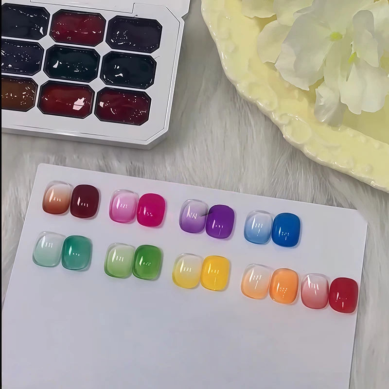 9 Color Jelly Gradient Gel Nail Polish