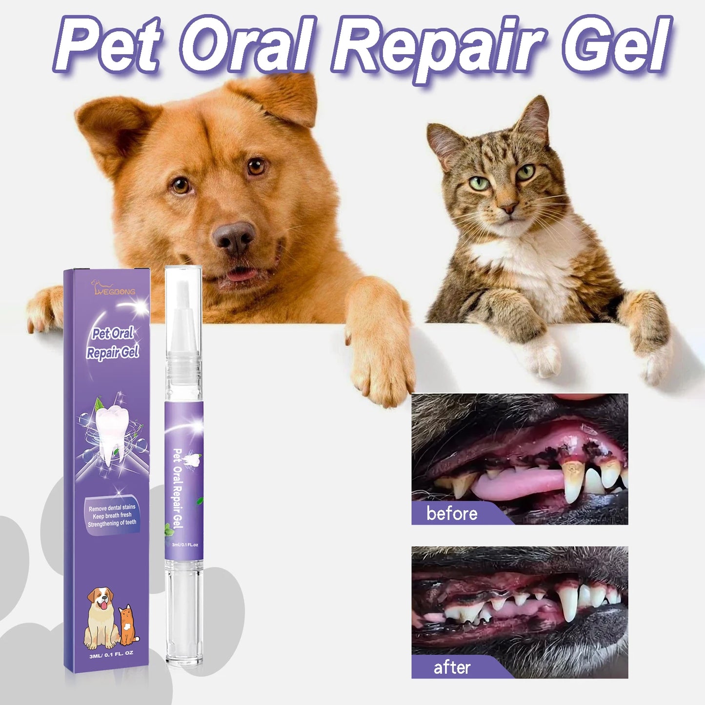 Pet Dental Care Gel Pen for Dogs & Cats