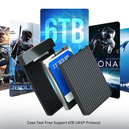 USB 3.1 External Drive Enclosure for 2.5” SATA SSD & HDD