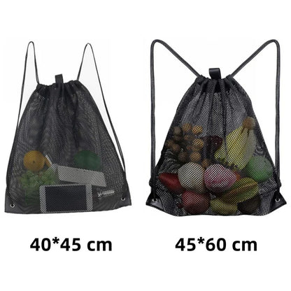 Heavy Duty Mesh Drawstring Sports Backpack