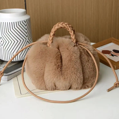 Women Plush Pleated Cloud Bag