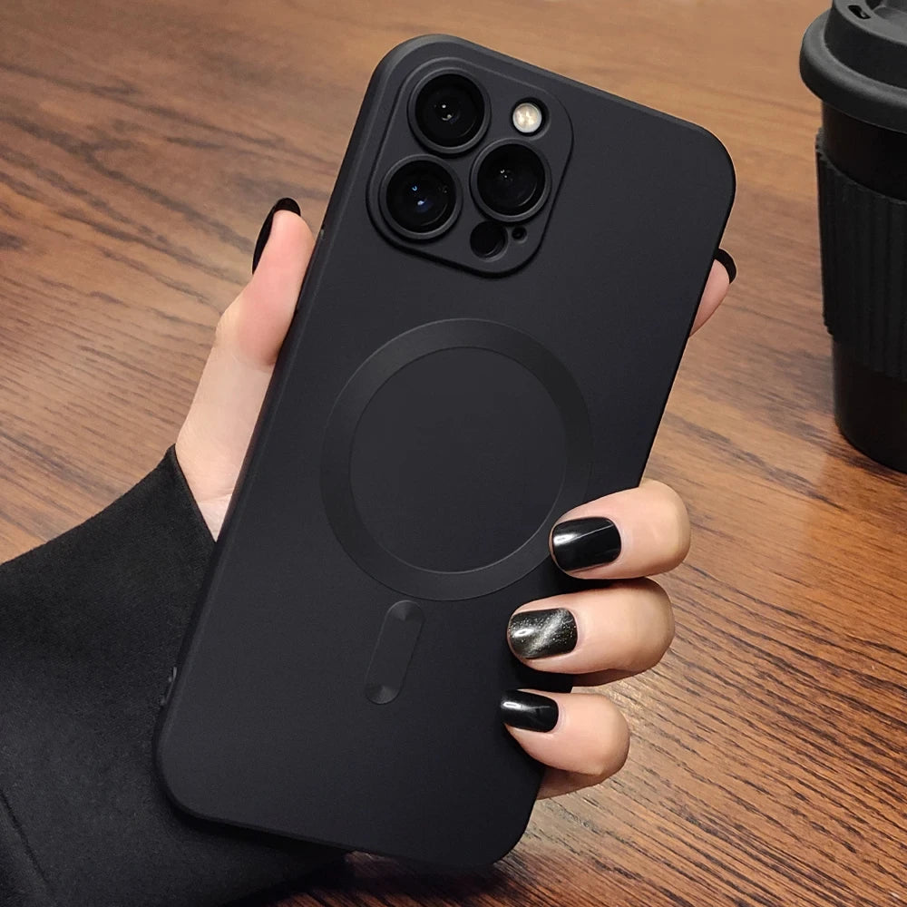 Luxury Matte Magnetic Phone Case For iPhone