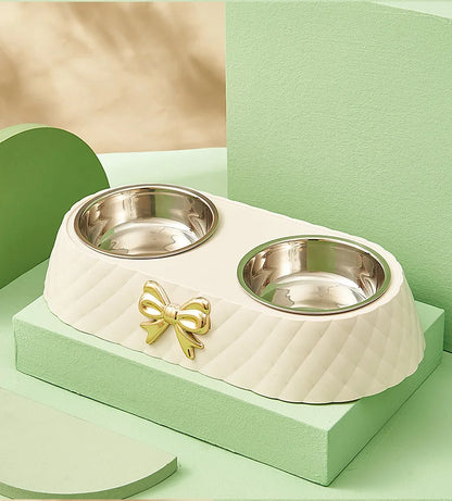 Double Pet Feeding Bowl