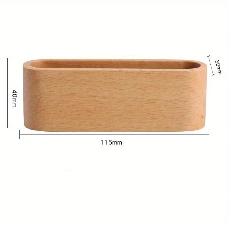Wooden Business Card Holder Stand