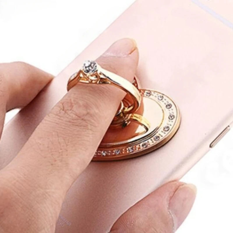 Heart-Shaped Diamond Mobile Phone Holder