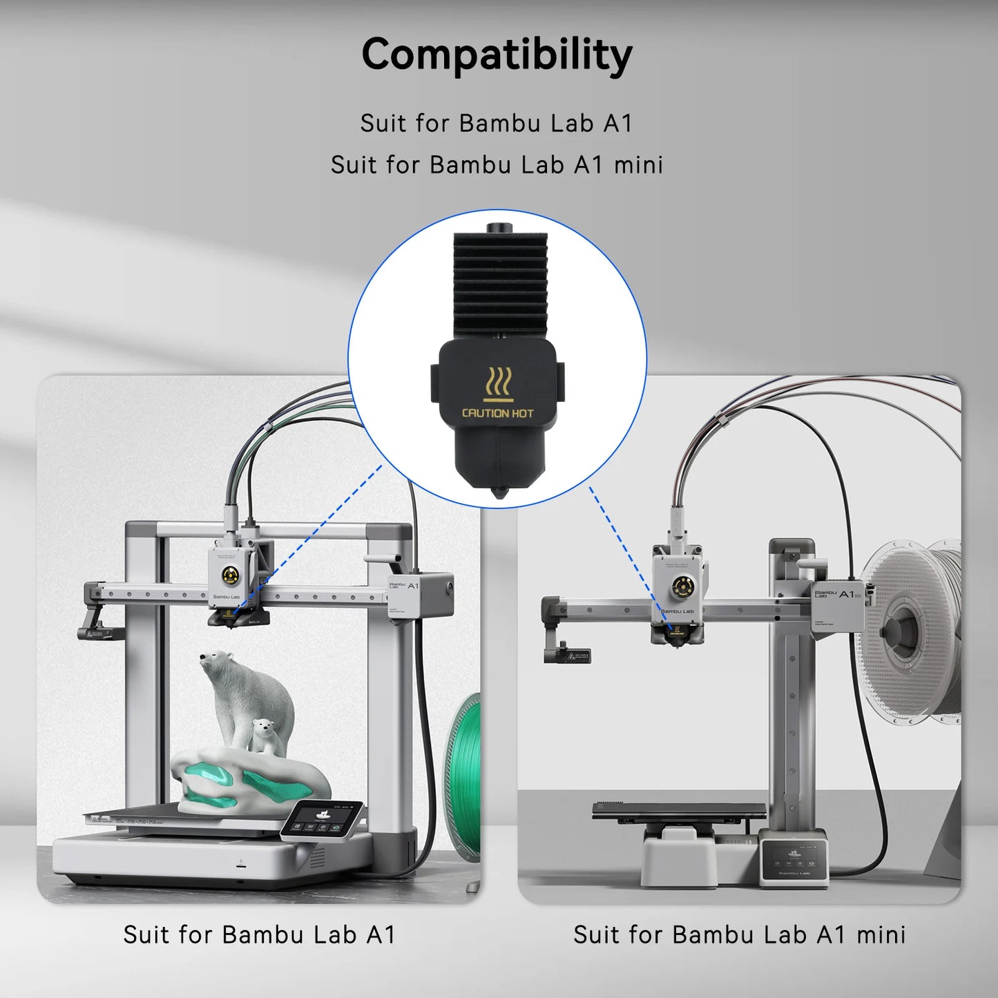 Bambu Lab A1 & A1 Mini Hotend Kit with Hardened Steel Nozzle