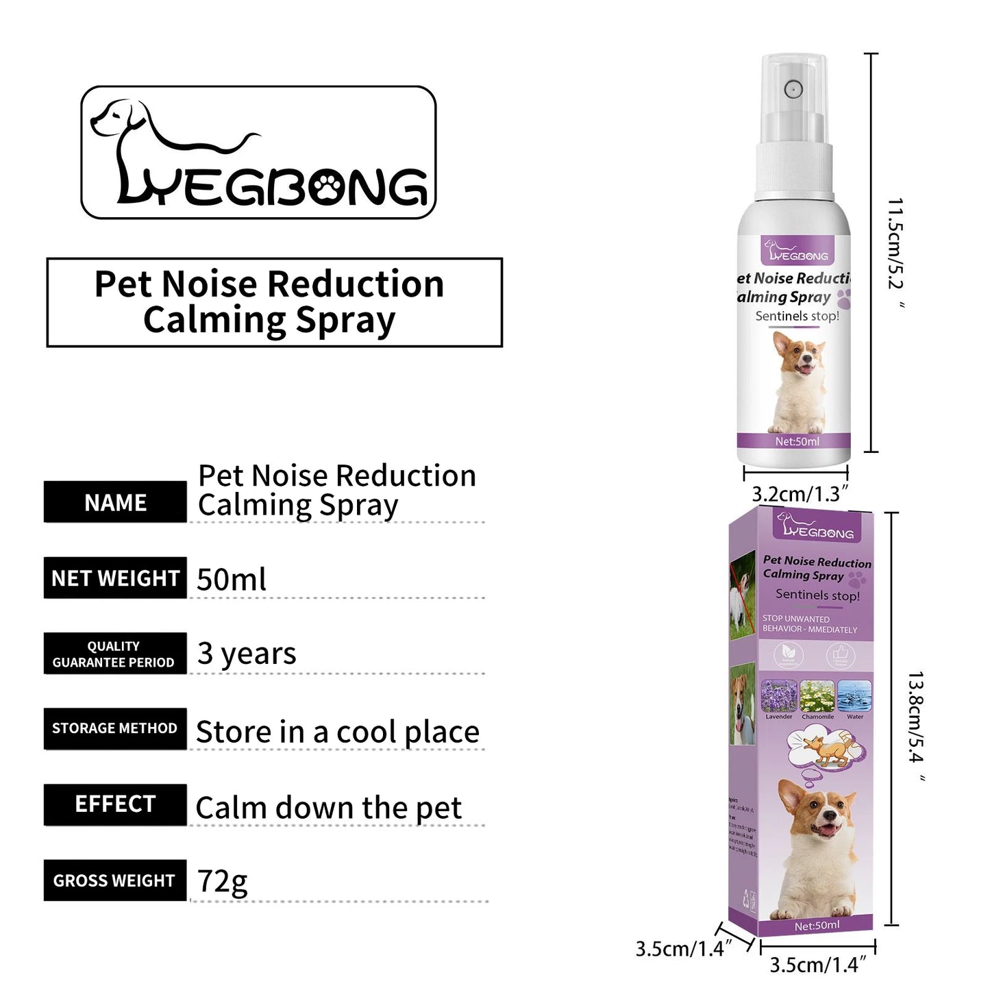 Pet Calming Spray for Cats & Dogs