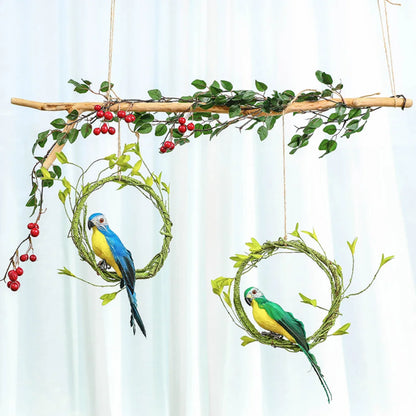 Realistic Artificial Parrot Ornament