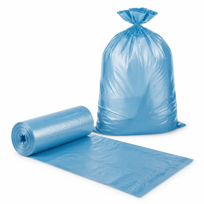 Blue Household Trash Bags – 50-Pack Roll