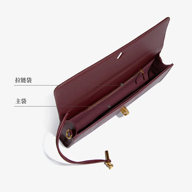 Luxury Snakeskin Top Handle Shoulder Bag