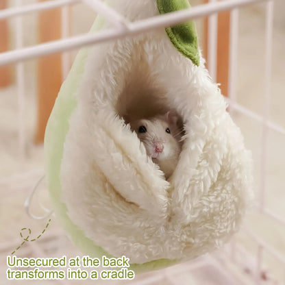 Pear-Shaped Plush Hamster Bed with Hook
