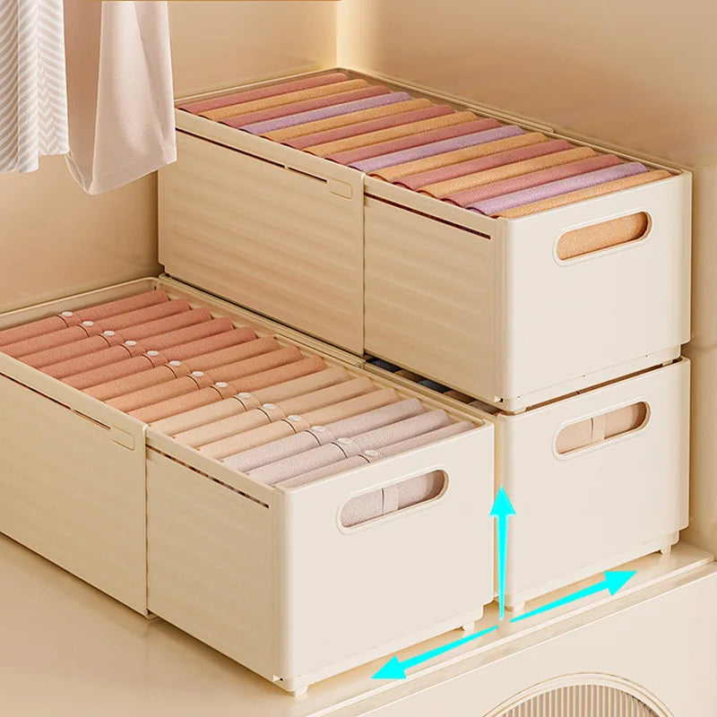 Adjustable Foldable Clothes Storage Organizer Box