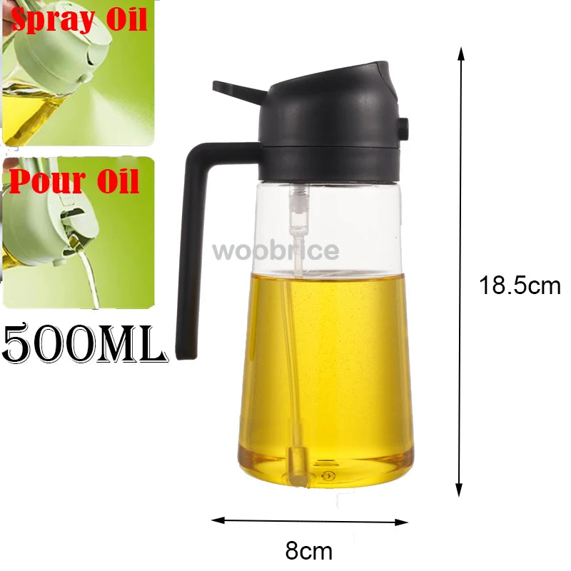 2-in-1 Oil Sprayer & Dispenser Bottle for Cooking