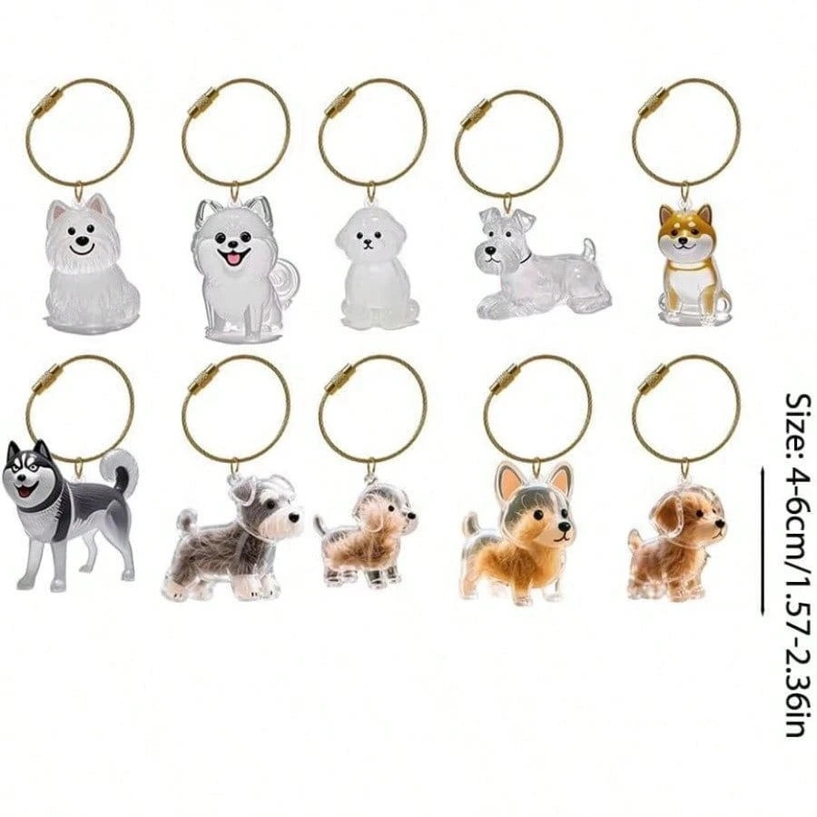Pet Hair Memorial Keepsake Keychain