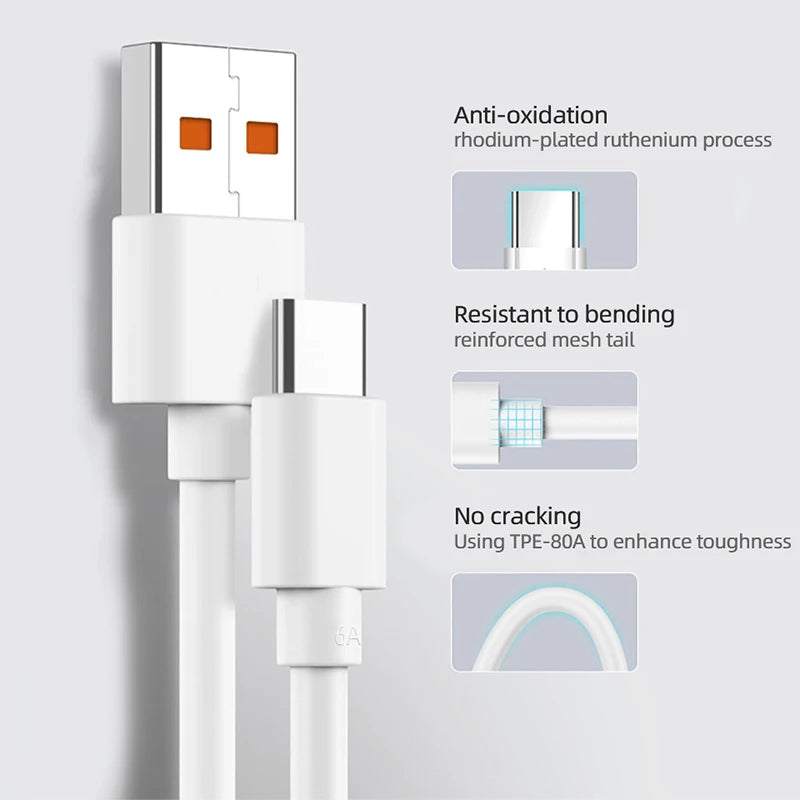 Xiaomi 6A USB Type-C Turbo Fast Charging Cable