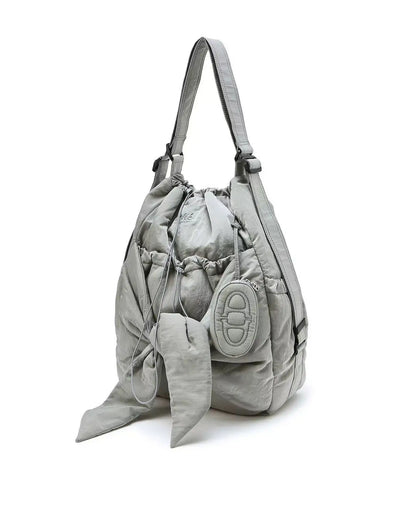 Minimalist Nylon Shoulder Tote Bag