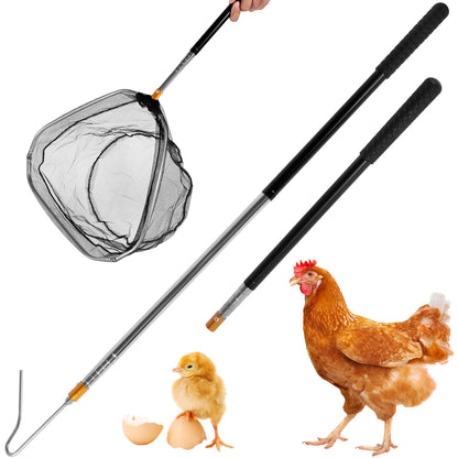 Retractable Chicken Catcher Set – Poultry Leg Hook & Net