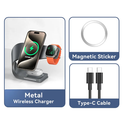 4-in-1 Magnetic Wireless Charging Stand for Apple Devices