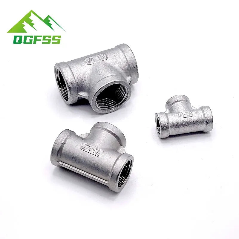 304 Stainless Steel BSP Female Thread Equal Tee Pipe Fitting