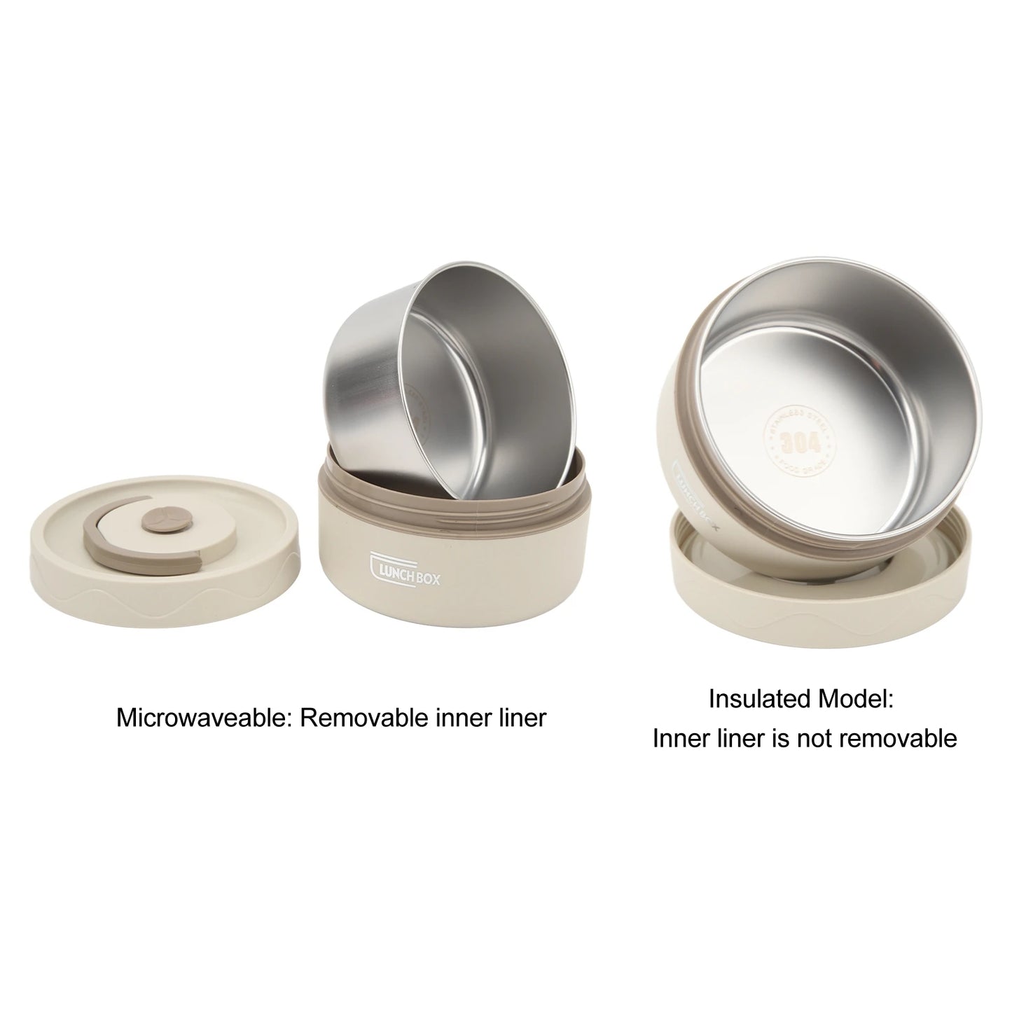 304 Stainless Steel Insulated Lunch Container