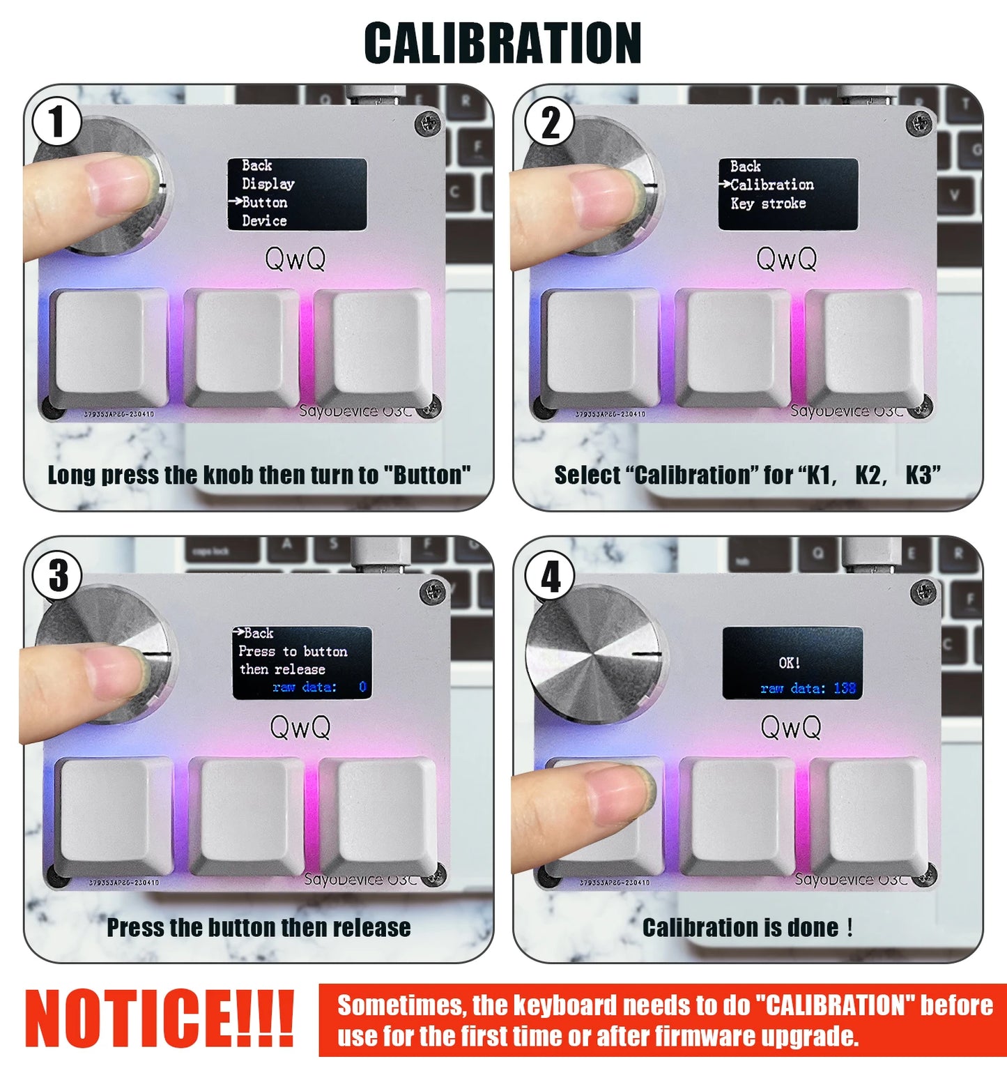RGB Magnetic Switch Macro Keyboard with Programmable Knob