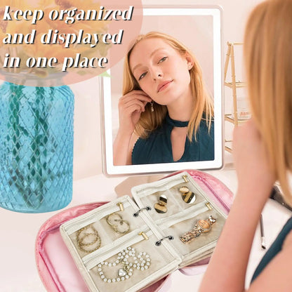Travel Jewelry Organizer Binder Case