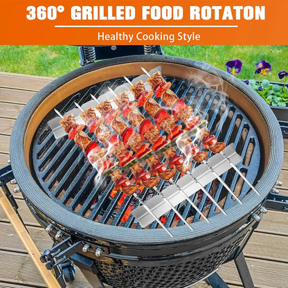 Stainless Steel BBQ Skewer Rack Set