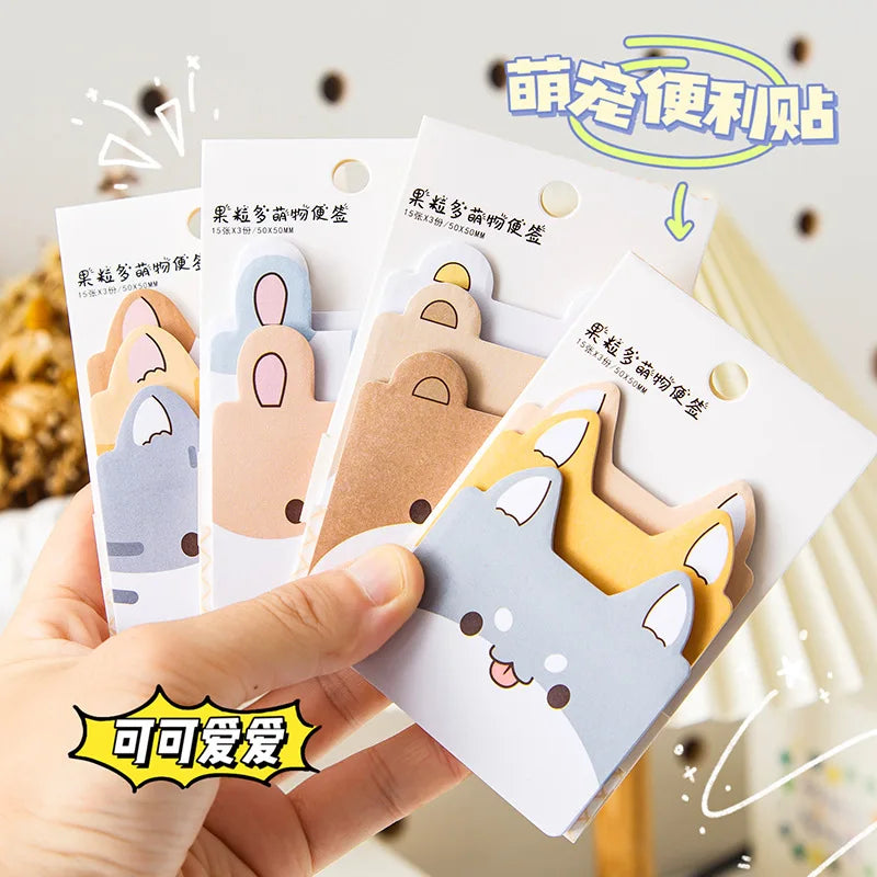 Kawaii Cartoon Animal Sticky Notes