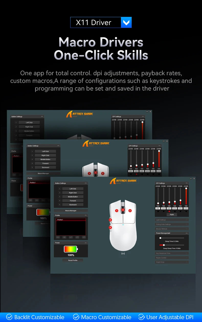 Ultra-Light RGB Gaming Mouse with PAW3311 Sensor & Magnetic Charging