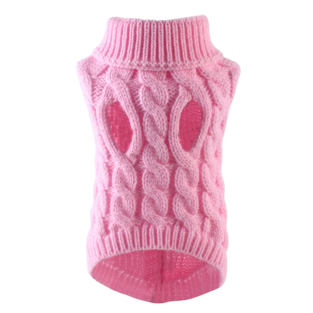 Warm Knitted Pet Jumper for Small and Medium Dogs
