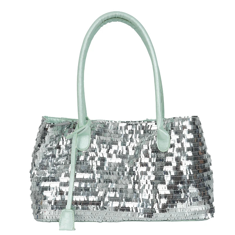 Sequined Underarm Shoulder Tote Bag