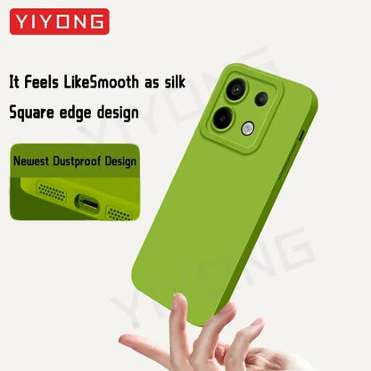 Square Liquid Silicone Soft Cover For Xiaomi Redmi Note 13 12 Xiomi Note12 Pro Plus