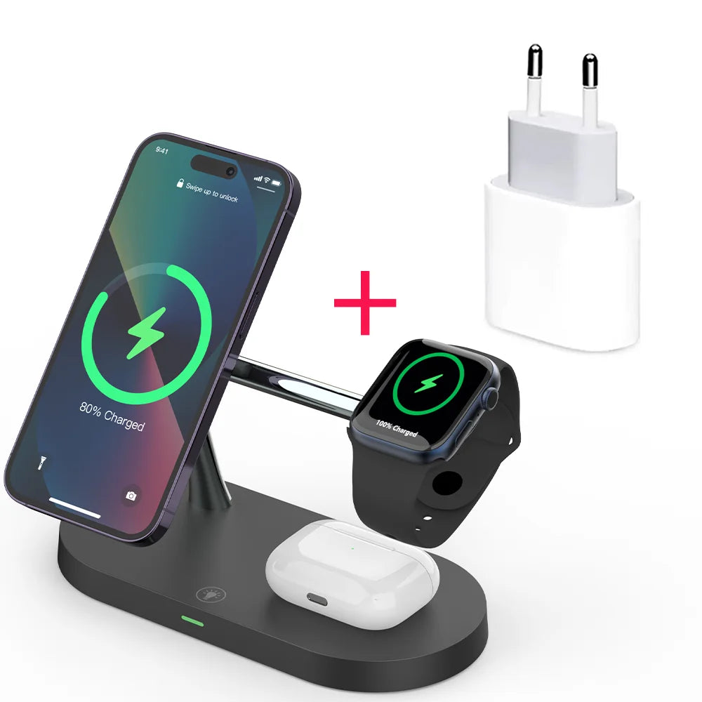 3-in-1 Magnetic Wireless Charging Station