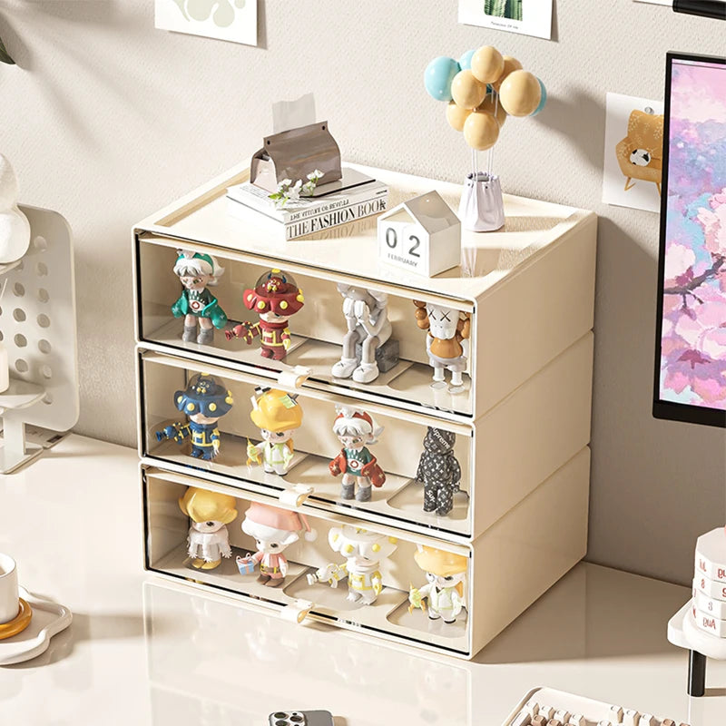 Storage Box with Drawers – Desktop Organizer & Display Case
