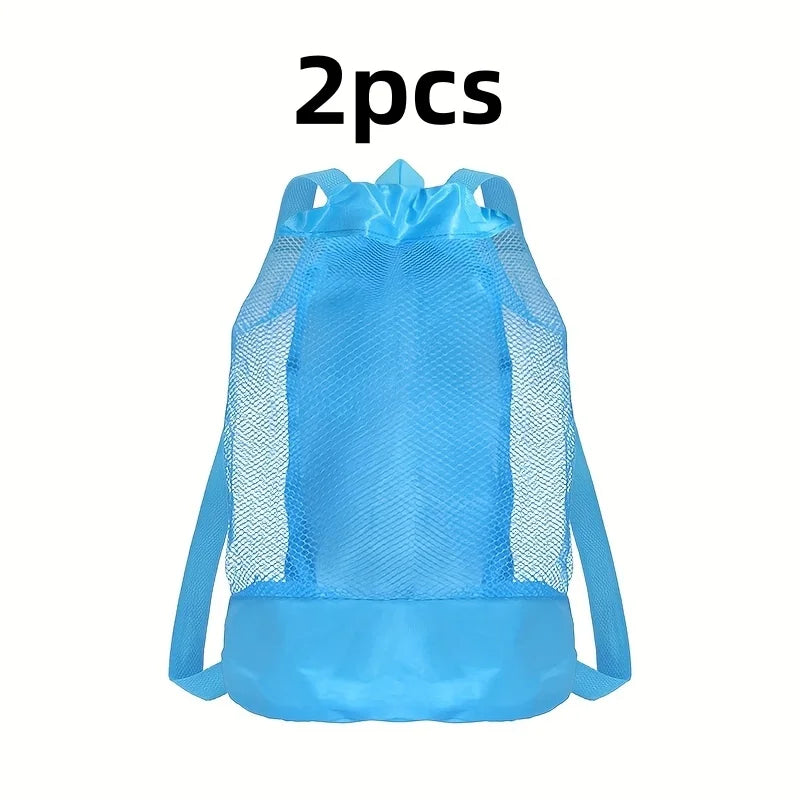 Large Capacity Mesh Beach Storage Backpack