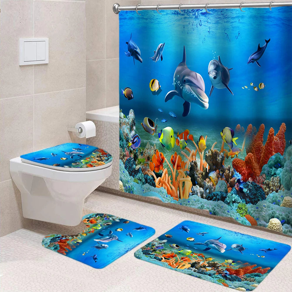 Ocean Seabed Bathroom Set