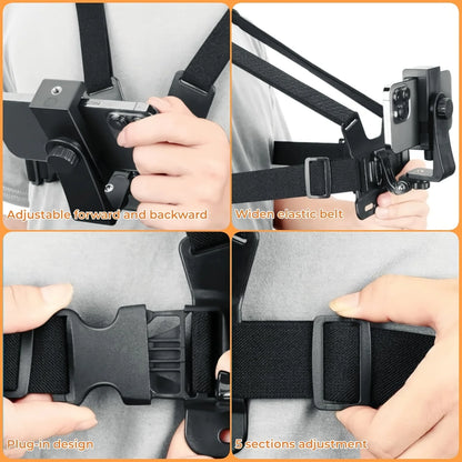 Adjustable Chest Mount for Action Cameras & Phones