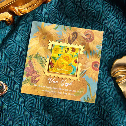 Metal Sunflower Oil Painting Bookmark