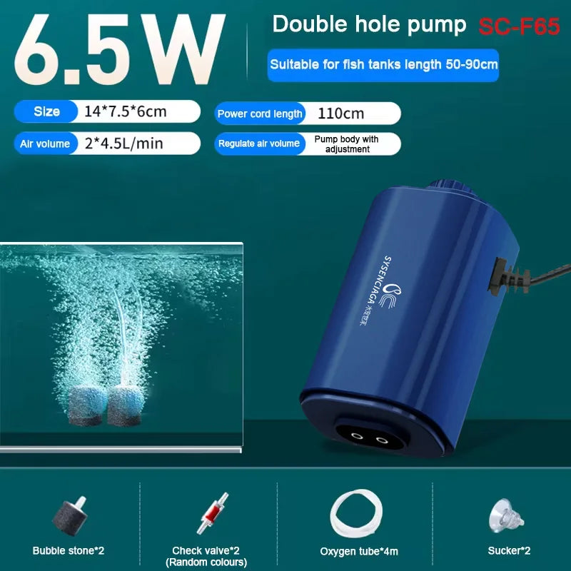 Silent Aquarium Oxygen Air Pump