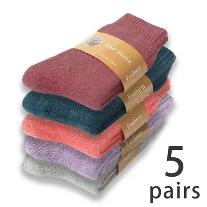 Men’s Thick Winter Wool Socks 5 Pairs