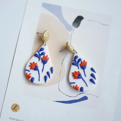 Classic Bohemiam Drop Bright Color Earrings